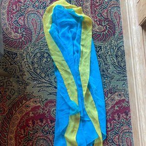 Blue and Yellow Gauzy wrap